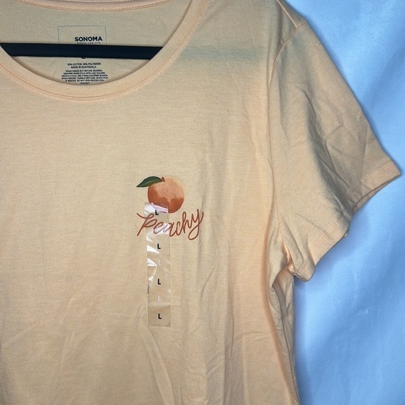 NWT SONOMA PEACHY GRAPHIC TEE (L) - Picture 3 of 6